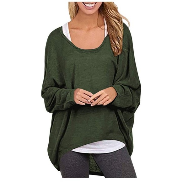Sweaters - Women’s Casual Oversized Long Sleeve Pullover